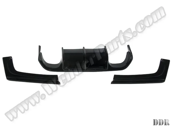 BMW 3 Serisi F30 2012-2018 Tampon Difüzörü Arka: Çift Egzoz Çıkışlı (Tek+Tek) Ortadan Egzoz Çıkışlı Piyano Siyah (OEM/Plastik) | WENDER BA2350697VRS