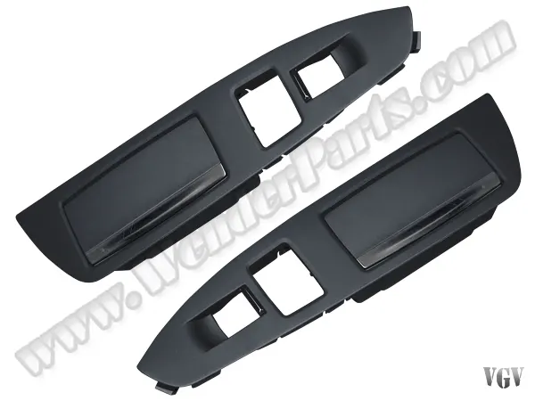 BMW 7 Serisi F01 LCI Cam Düğme Çerçevesi Set Arka Sol&Sağ Küllüklü Siyah Arka Güneşlik | WENDER BA7322877/878