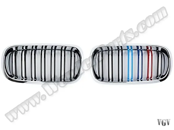 BMW X6 F16 2014-2018 Panjur (Set) Krom/Siyah Çift Çıtalı ///M-Renkli | WENDER BA0153184