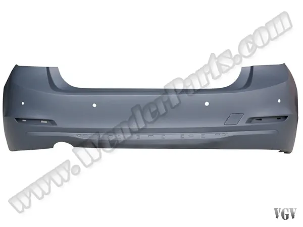 BMW 3 Serisi F30 2012-2018 Tampon Arka; Park Sensörlü, Tek Egzoz Çıkışlı Egzoz Çıkışlı, Nikelaj Delikli | WENDER BN51127312733