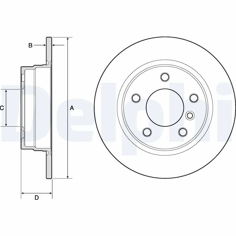 BMW 3 Serisi E36 Fren Diski Arka Havasız 280mm | DELPHI BG2624