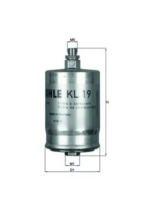 Mercedes W124 Kasa M103 Yakıt Filtresi | MAHLE KL 19