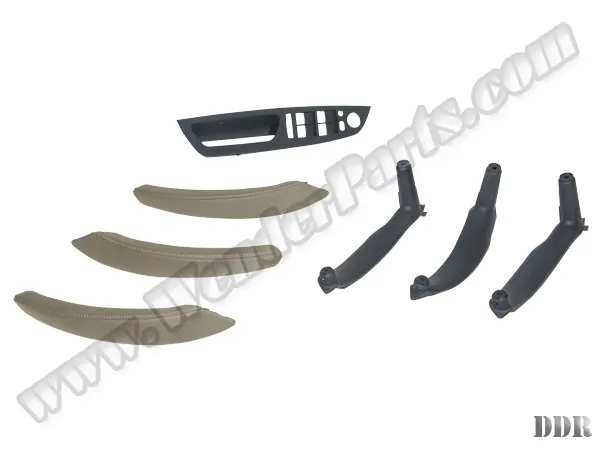 BMW X5 E70 Kapı Tutamak Seti Ön&Arka Krema Deri Kaplamalı | WENDER BA51416975591L7