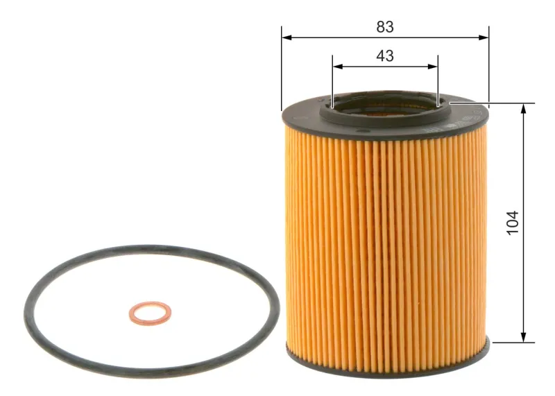 BMW 3 Serisi E36 320i M50 Yağ Filtresi | BOSCH 09864B7017