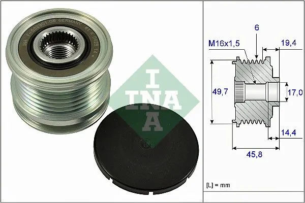 Mercedes GLK Serisi W204 220 CDI Alternatör Kasnağı | INA 535 0168 10