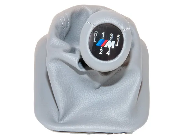 BMW 3 Serisi E30 1983-1991 Topuzlu Vites Körüğü -5 İleri- Manuel Şanzıman Gri Suni Deri | WENDER BA25111221510GR