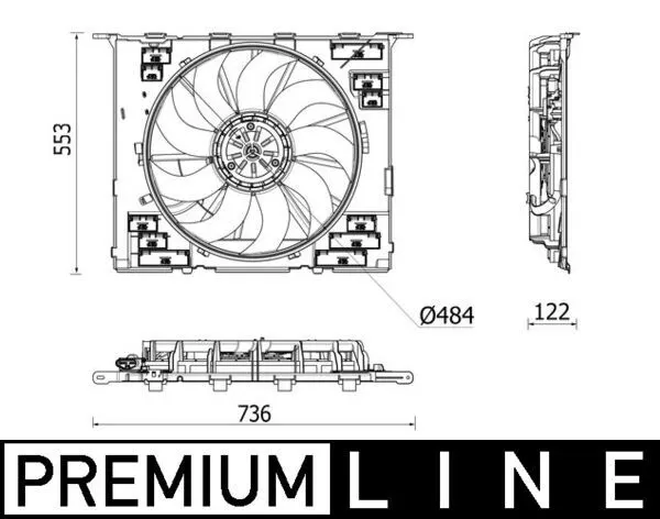 BMW 7 Serisi G11 B58 Fan Pervanesi | MAHLE CFF 542 000P