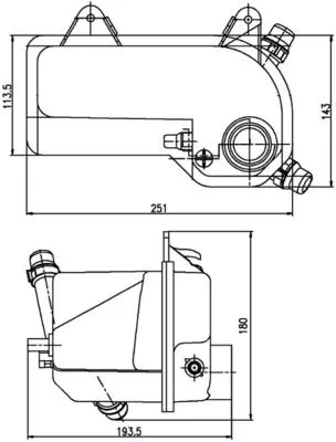 BMW 3 Serisi E36 M54 Su Deposu | MAHLE CRT 204 000S