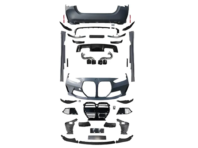 BMW 4 Serisi G22 2020- Gövde Kiti PDCli:Ön/Arka, <OO-OO> 2.0T Yandan Egz.Uçlu, Mrşp-li, Panj-lu -///M4-STYLE- 2020- | WENDER BA0222103