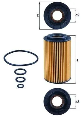 Mercedes ML Serisi W163 ML 430 M113 Yağ Filtresi | MAHLE OX 153/7D