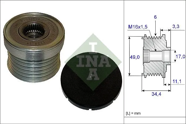 BMW 3 Serisi E90 318 i Alternatör Kasnağı | INA 535 0183 10